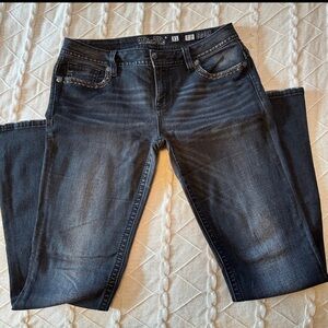 Miss Me Black Straight Leg Jeans with Classic Design